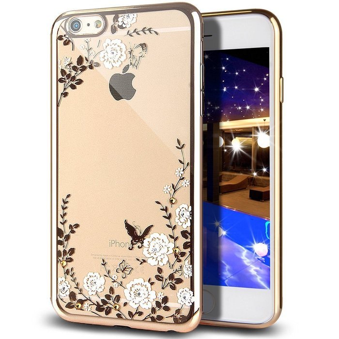 iPhone 7 Case,Inspirationc [Secret Garden] Rose Gold and White PC Plating Clear Shiny Cover Series for Apple iPhone... N30