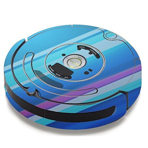 Skin Decal Vinyl Wrap For IRobot Roomba 650 655 Vacuum / Blue Lines