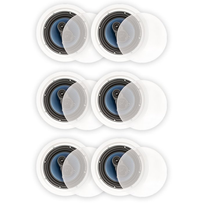 Blue Octave RC83 In Ceiling 8" Speakers 3 Way Home 2280 Watts New 3 Pair Pack RC83-3PR
