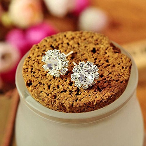 Diamond Set Cat Stud Earrings In Sterling Silver - Foto 7