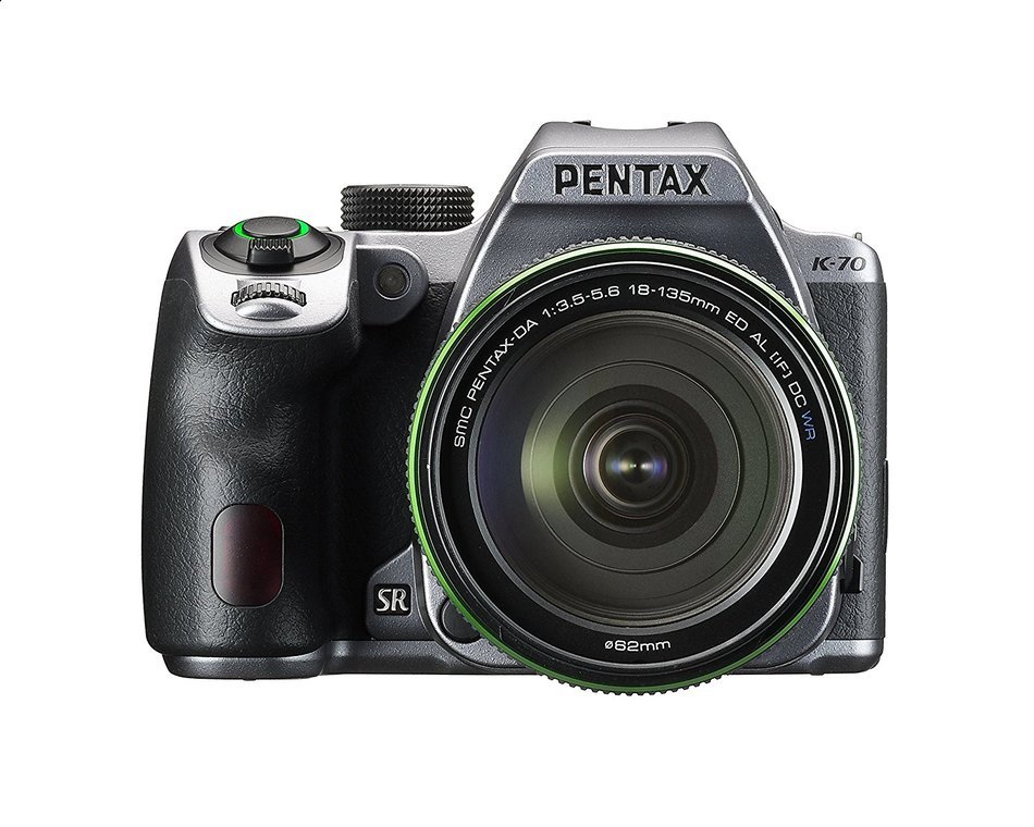 Pentax K-70 Weather-Sealed DSLR Camera with 18-135mm Lens (Silver) N14