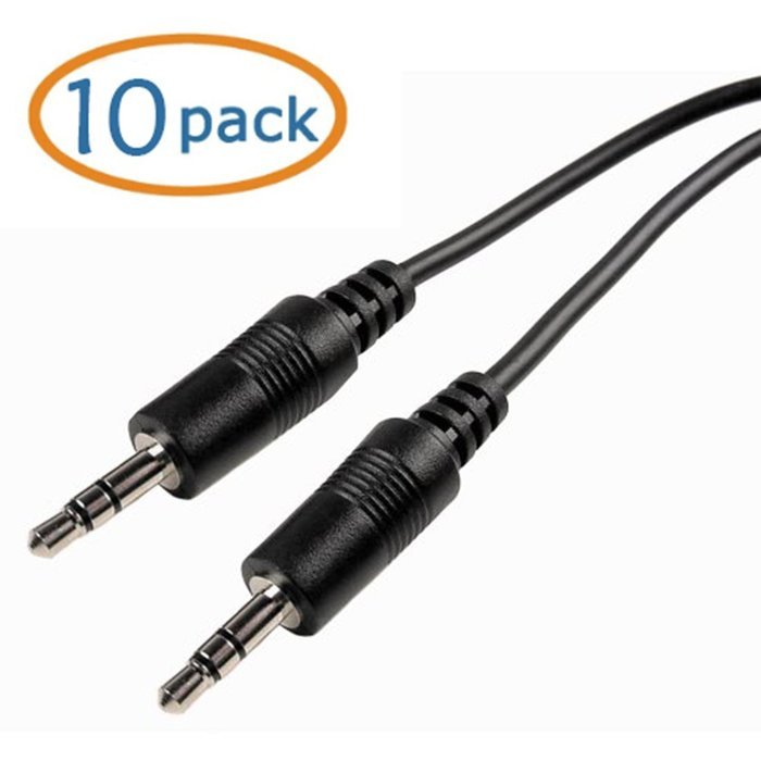 Cables Unlimited AUD-1100-06 6 feet 3.5 MM Male to Male Stereo Cable N2
