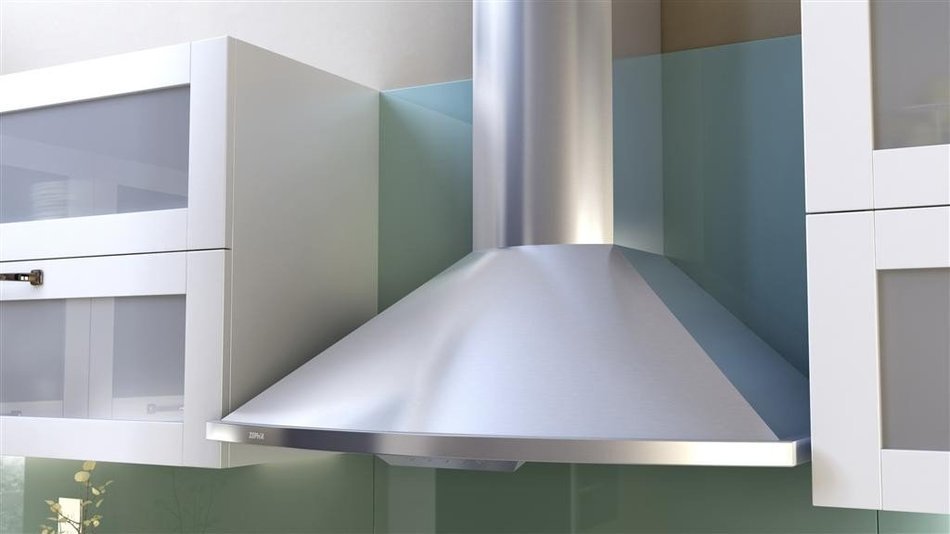 Zephyr ZSAE30BS Europa 30" Stainless Steel Chimney Style Wall Mount Range Hood