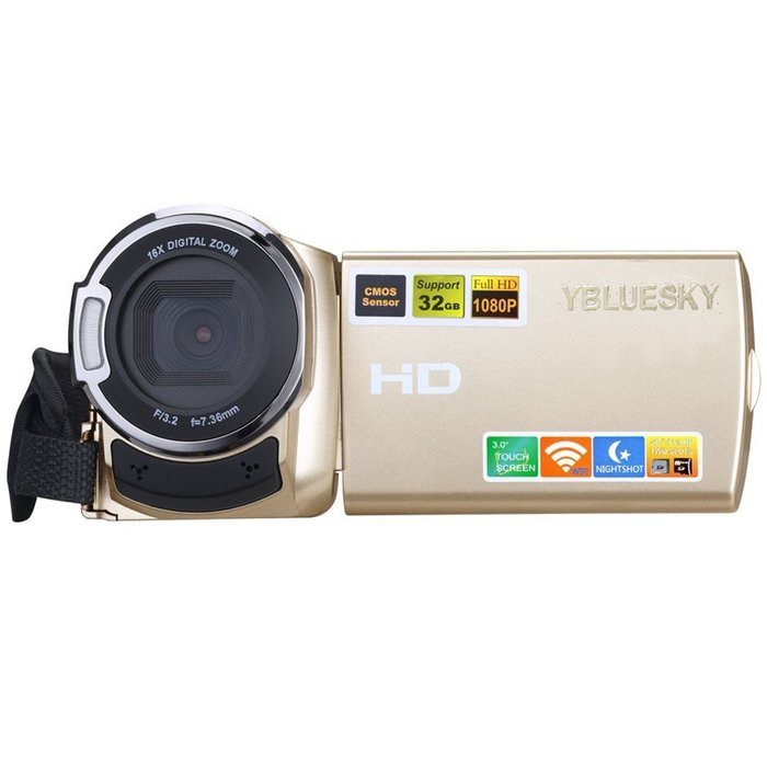Digital Video Camcorder Camera, YBLUESKY Wifi Full HD 1080P 30FTPS HDMI 24 Mega Pixels Camcorder With Infrared...