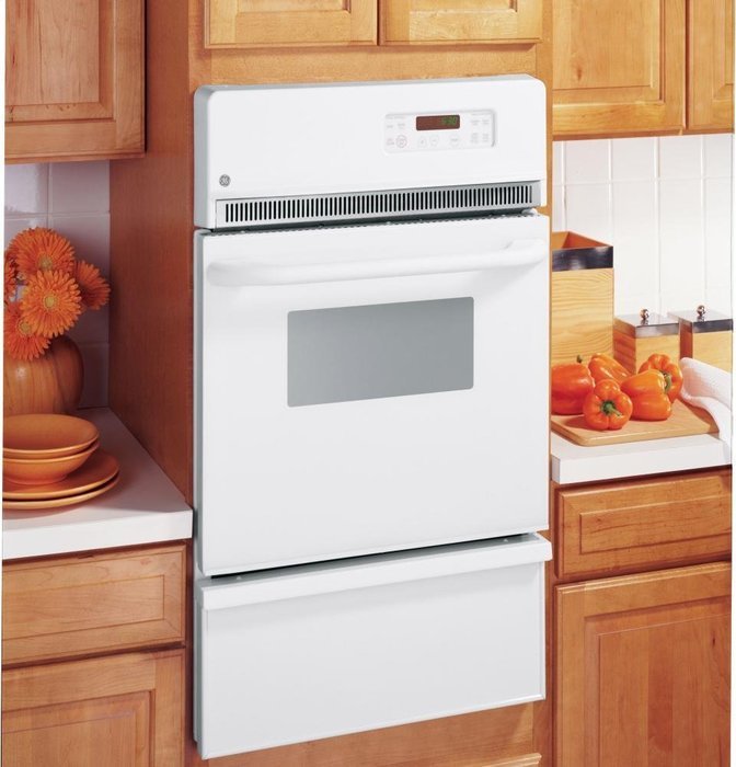 GE JGRP20WEJWW 24" White Gas Single Wall Oven