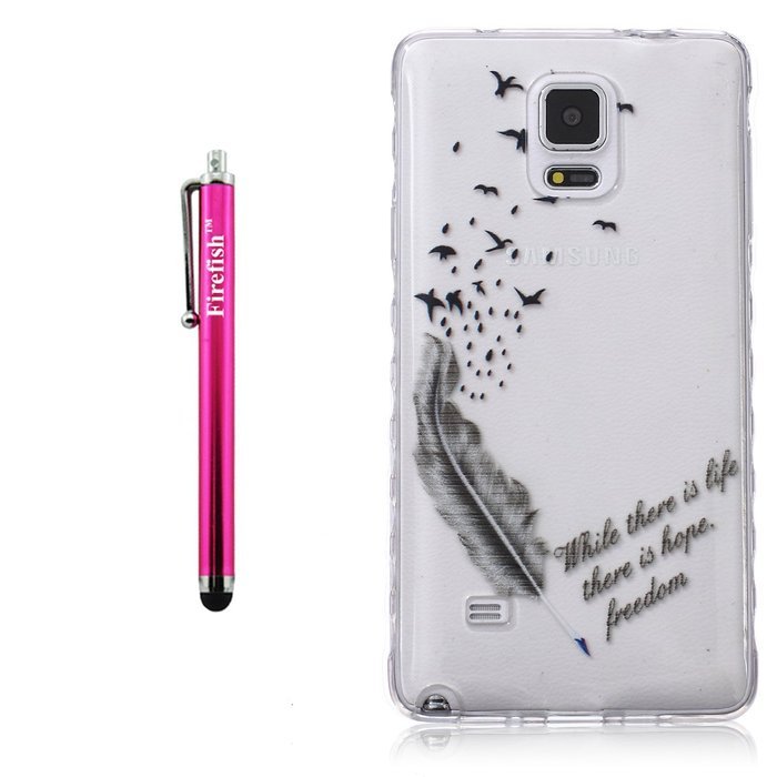 Note 4 Case, Firefish Durable Soft TPU Back Case [Soft-Flex] Drop Protection Scratch-Resistant Cover Skin Protective... N65