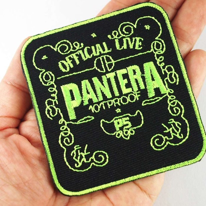 Pantera Green on Black Hardcore Heavy Metal Punk Rock Band Iron on Patch. For Collection with Free Shipping By... N3