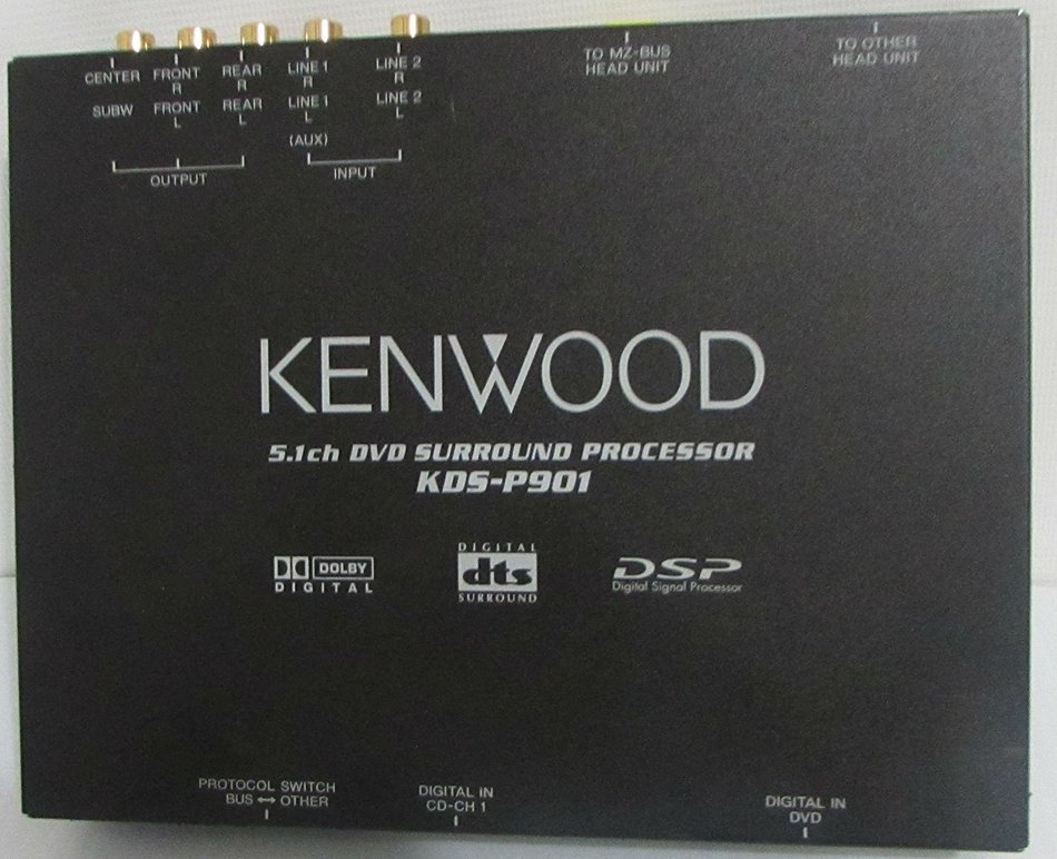 Kenwood KDSP901 Dolby Digital / DTS Mobile Video Surround Decoder/Digital Processor w/ MZ-Bus Changer Control
