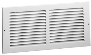 Hart & Cooley 672 8x8 W Air Return Grille, 8" W x 8" H, 672 Steel Return Grille for Sidewall/Ceiling - White (...