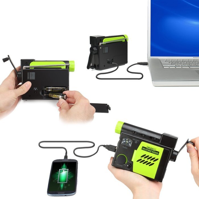 Survival Kit Bundle - ENHANCE Emergency Weather Radio , NIGHTLUX EXP Hand Crank Lantern , ReVIVE Solar ReStore... N4