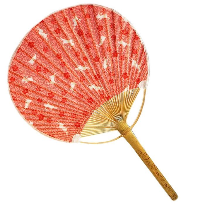 Japanese Traditional Hand Held Fan Wood Handle Hand Fan, No.2