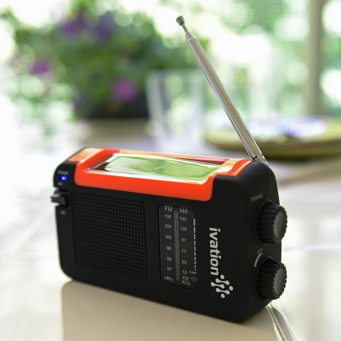 Ivation Portable Solar & Hand Crank AM/FM Weather Radio, Compact Size Emergency Camping Device, Built in External... N6