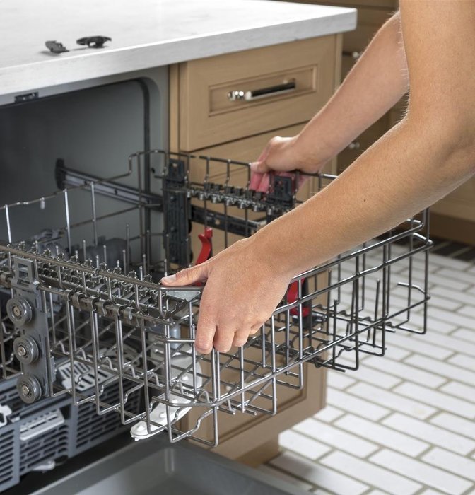GE 24" White Built-In Dishwasher with Front Controls