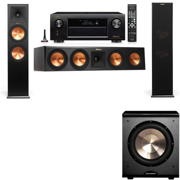 Klipsch RP-280F Tower Speakers-PL-200-3.1-Denon AVR-X4100W