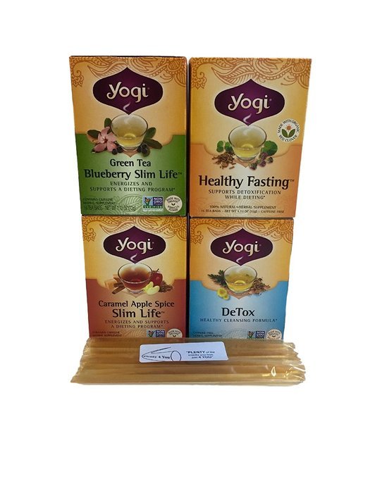 Yogi Tea Detox and Weight Management Variety Bundle with honey sticks N2