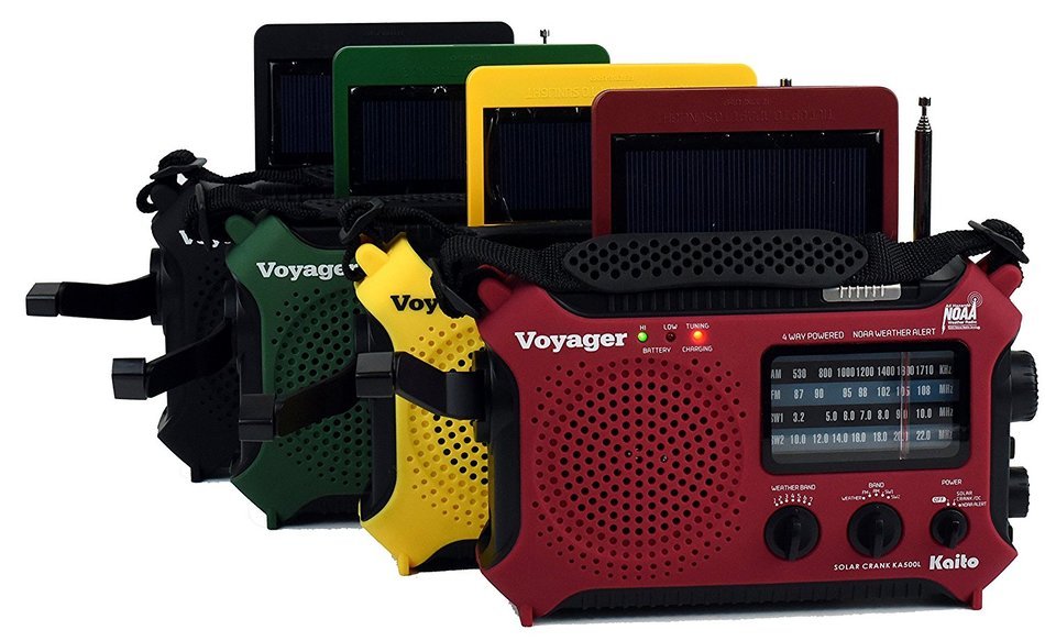 Kaito KA500L 4-Way Powered Emergency AM/FM/SW NOAA Weather Alert Radio with Solar,Dynamo Crank,Flashlight and... N28