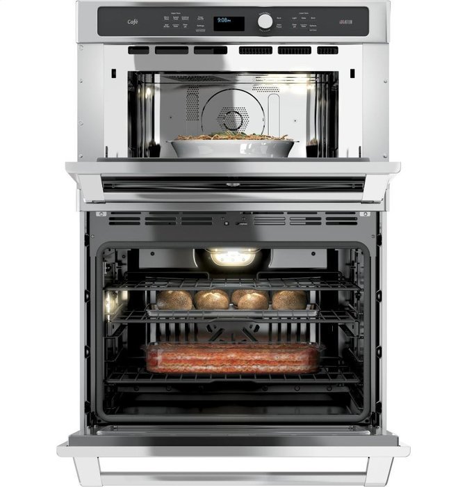 GE CT9800SHSS Advantium 30" Stainless Steel Electric Combination Wall Oven - Convection N3
