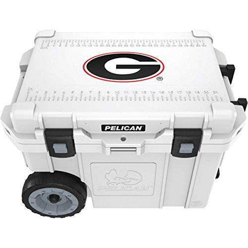 New PELICAN CC-19320-45QWT University of Georgia Bulldogs Elite Wheeled Cooler