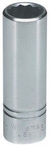 Williams SMD-1221 1/2 Drive Deep Socket, 12 Point, 21MM by Williams