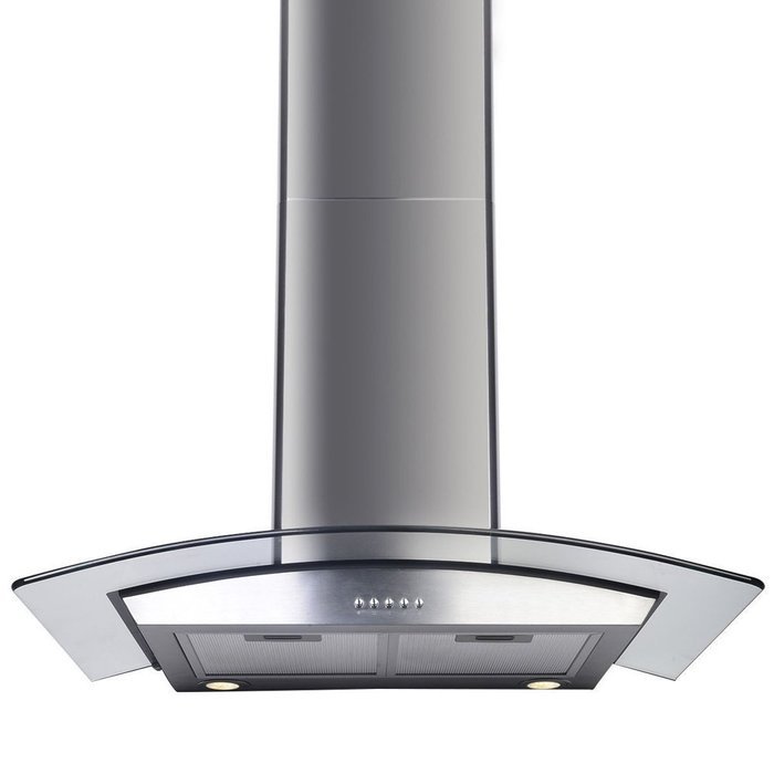 Douself 30" Range Hood Kitchen Wall Mount Stainless Steel & Glass N4