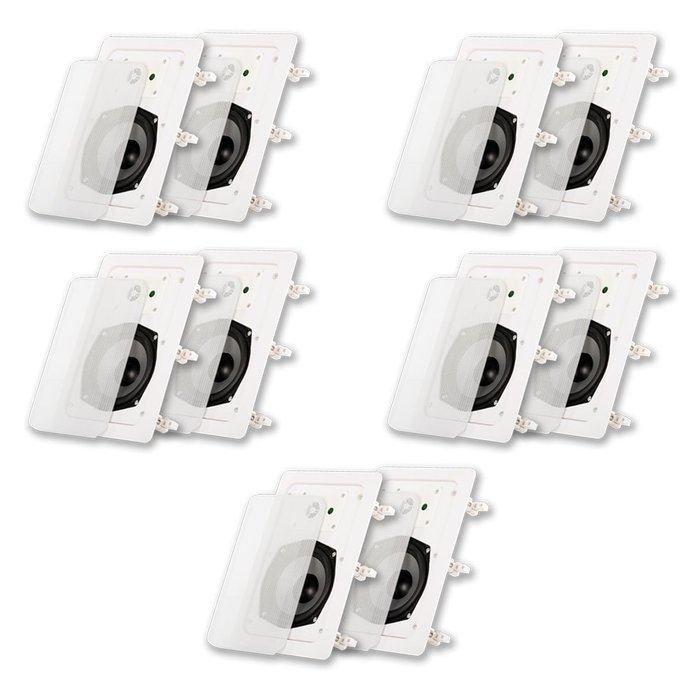 Acoustic Audio CS-IW520-5PR 200 Watt 5.25" 2-Way Home Theater In-Wall/Ceiling Speakers (5-Pair)