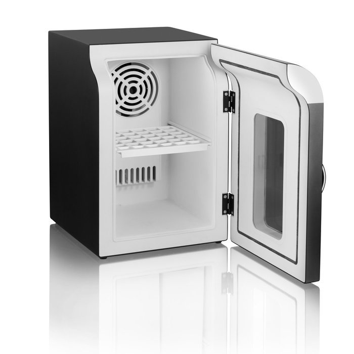 Mind Reader" Cube" Mini Coffee Station Refrigerator, Black