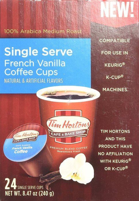 Tim Hortons French Vanilla Coffee 72 Count N5