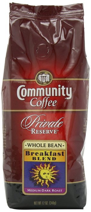 Community Coffee Private Reserve Whole Bean Louisiana Blend Dark, 12 oz., 3 Count N14