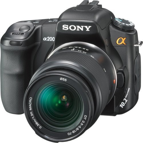 Sony Alpha A200K 10.2MP Digital SLR Camera Kit with Super SteadyShot Image Stabilization with 18-70mm f/3.5-5.6... N2