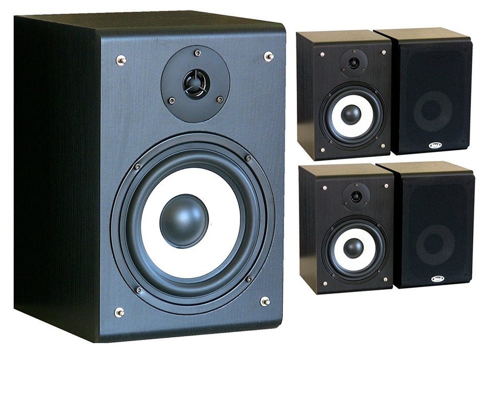 5 X JMax Bookshelf Speakers 400 Watts Total, Home Theatre QHR-165W