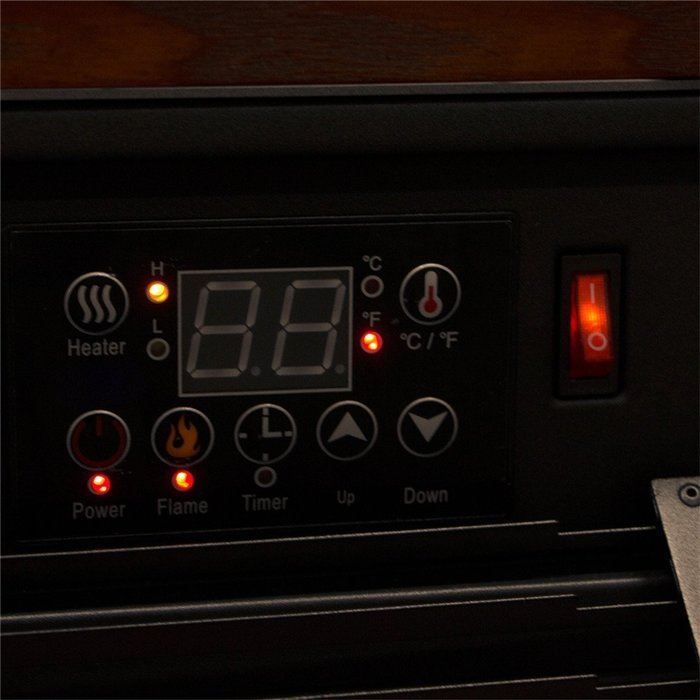 Ainfox 1500w Embedded Insert Quartz Infrared Electric Fireplace Heater 3 Color Flame Remote Control Wood Cabinet N3