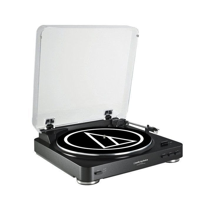 Audio Technica AT-LP60BK-USB Fully Automatic Belt-Drive Stereo Turntable (USB & Analog), Black