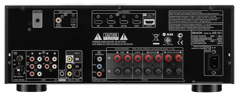 Denon AVR-1911 7.1 Channel AV Home Theater Receiver (Black)
