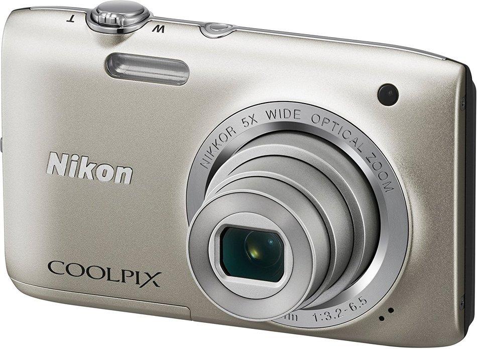 Nikon Coolpix S2800 20.1 MP Point & Shoot Digital Camera with 5X Optical Zoom International Version, Silver N3