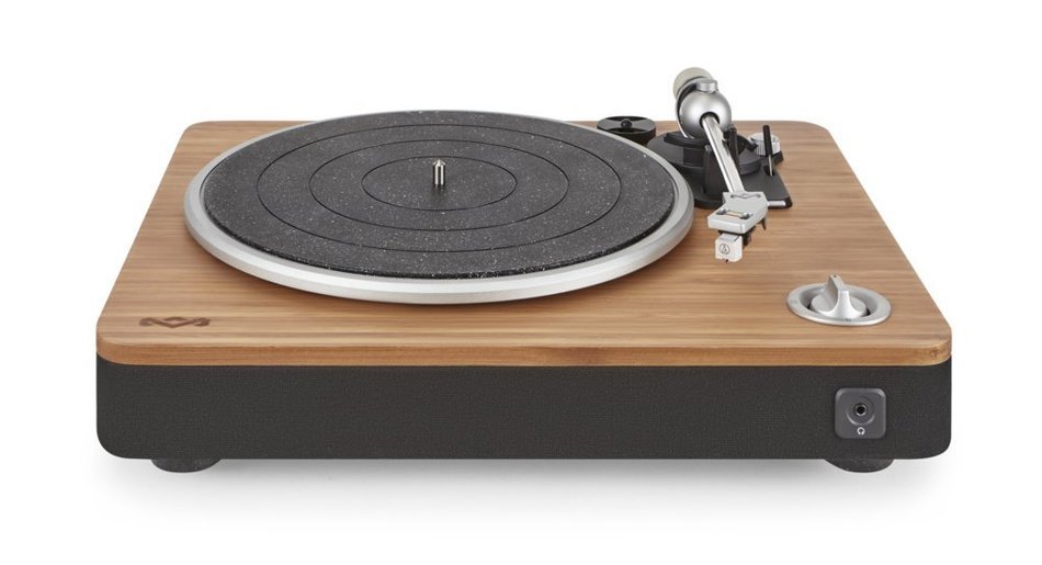 House of Marley Stir It Up Turntable with bonus Bob Marley Legend Album, Signature Black (EM-JT000RC-SB) N5