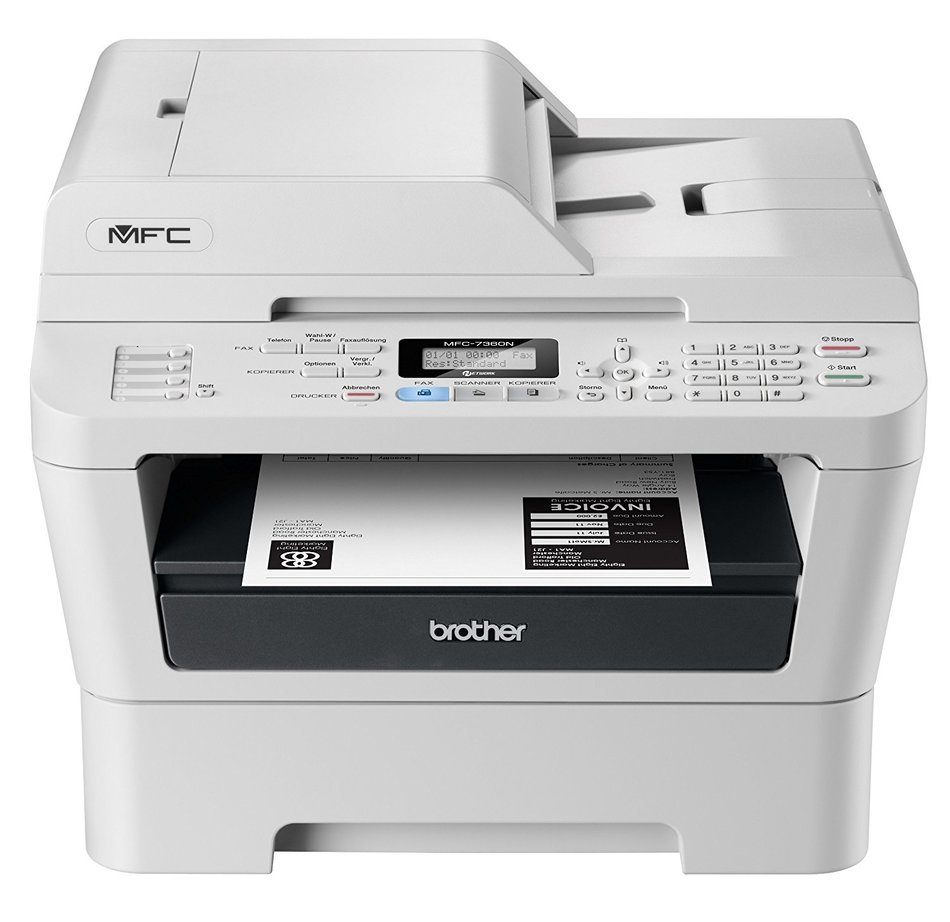Brother MFC7360N, Laser Multifunction Printer, Monochrome, Plain Paper Print, Desktop, 1/Each