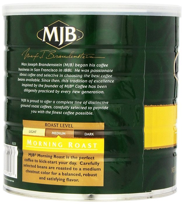 MJB Coffee 100% Colombian Ground, 23 Ounce N14