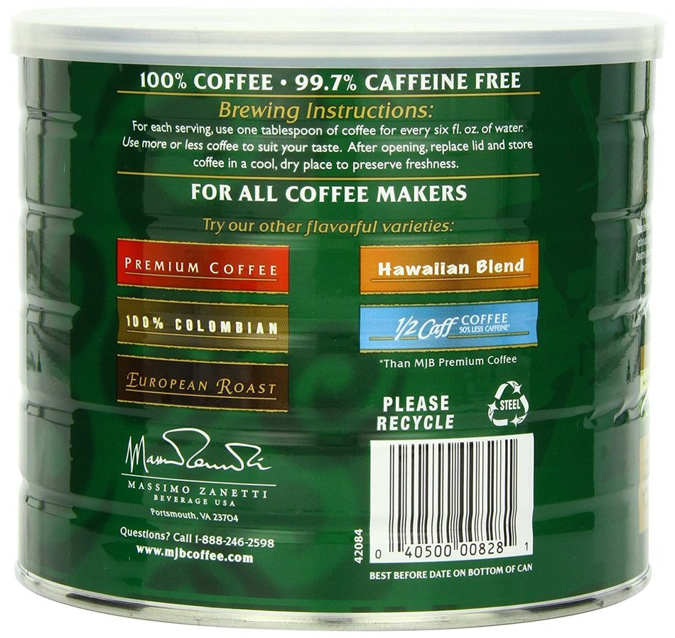 MJB Coffee 100% Colombian Ground, 23 Ounce N15
