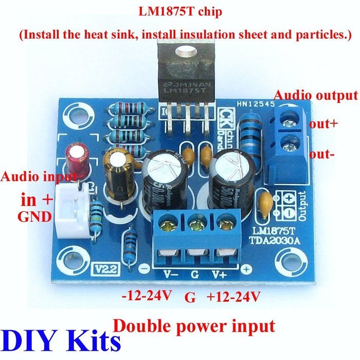 Qianson LM1875T HIFI 20W Mono Channel Audio Power Amplifier Board Max 30W AMP DIY Kits N2