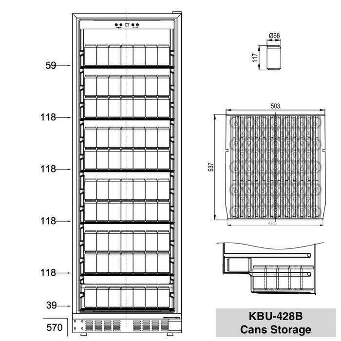 15 CF ( 428L ) UPRIGHT BEVERAGE REFRIGERATOR GLASS DOOR WITH STAINLESS STEEL SEAMLESS TRIM