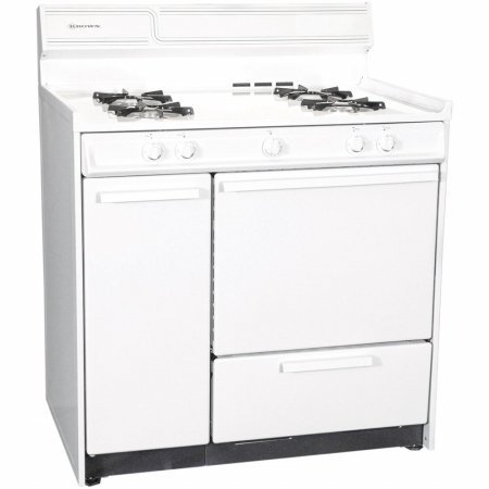 Summit WNM4307 36" Freestanding Gas Range with 4 Burners 2.46 Cu. Ft. Capacity Manual Clean Broiler Drawer & Electronic...