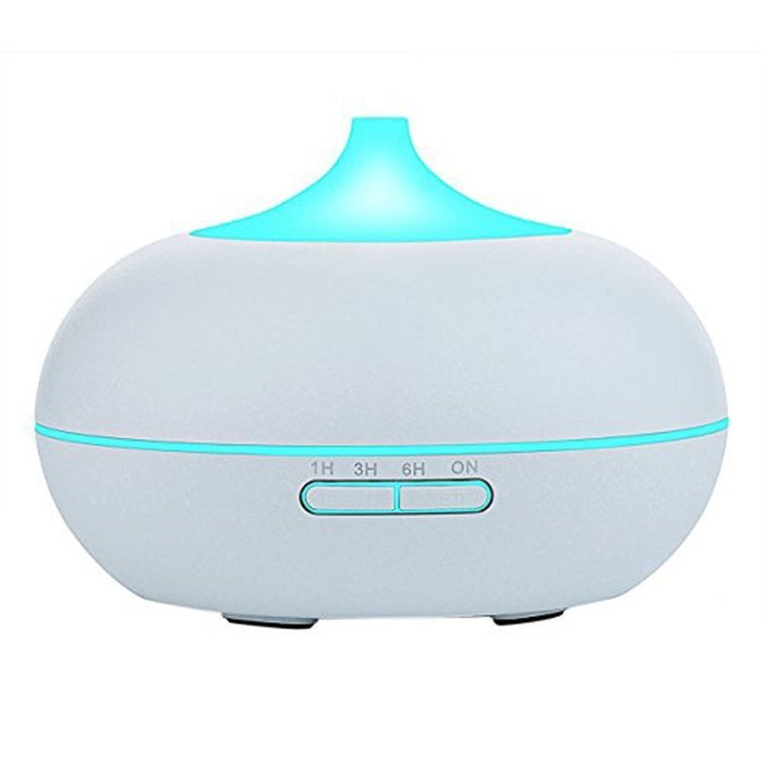 300ml Essential Oil Diffuser,Quiet Ultrasonic Cool Mist Humidifier with 7 Colors LED and Waterless Auto Shut-off... N15