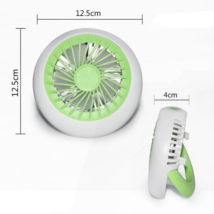 GaGa MILANO 5-inch Mini Quietness Desktop Fan Hand Hold And Support 3 Speed Cool Fan with USB Charge for Home... N23