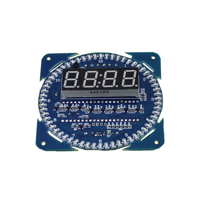 DS1302 Rotating Red LED Display Alarm Temperature DIP Creative Clock DIY N3