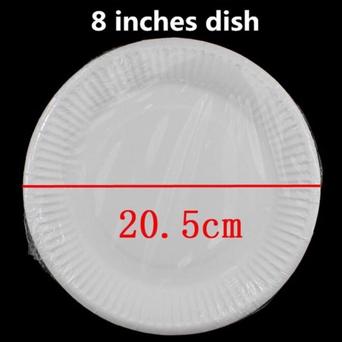Gogoforward 20 PCS White Disposable Paper Plates Cake Pan Party Plates (7")