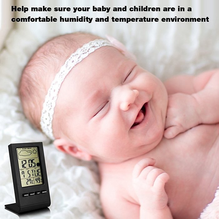 Indoor Temperature and Humidity Monitor, FeBite Thermometer and Hygrometer Gauge with LCD Display Weather Forecast... N2
