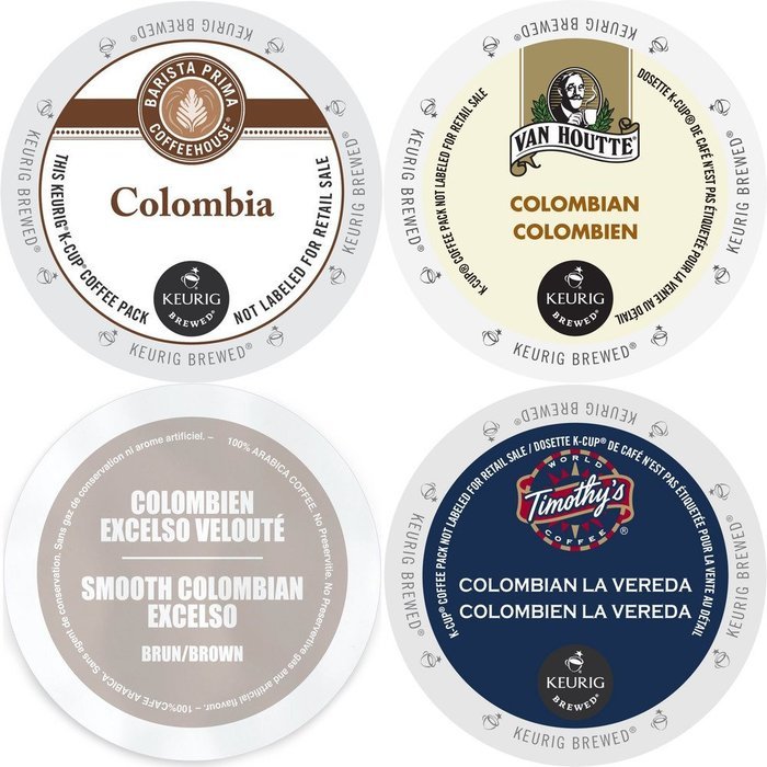 Colombia Coffee K-Cup Variety Pack, 96 Count Sampler: Barista Prima Colombia, Van Houtte Colombian Medium Coffee... N13