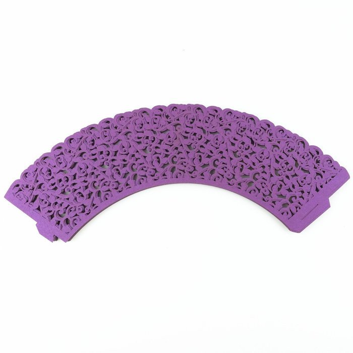 Hual@ Cupcake Wrappers 100 Filigree Artistic Bake Cake Paper Cups Little Vine Lace Laser Cut Liner Baking Cup... N2