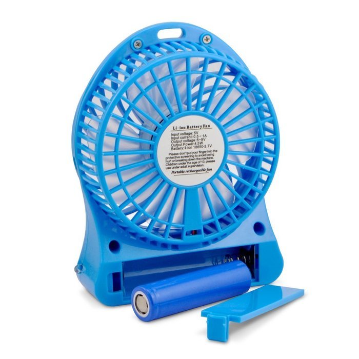 iKKEGOL Mini Portable Personal Table Fan for Office Outdoor Travel, 4-inch, Rechargeable (White) N9