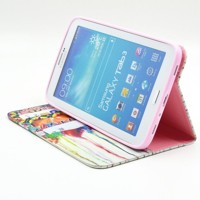 Galaxy Tab 3 7.0 Case, Firefish Kickstand Feature High Quality PU Leather Wallet with Card Slots Damage Resistance... N2